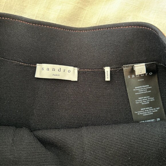 Sandro Paris Black Skirt - Size 2 - Picture 3 of 5